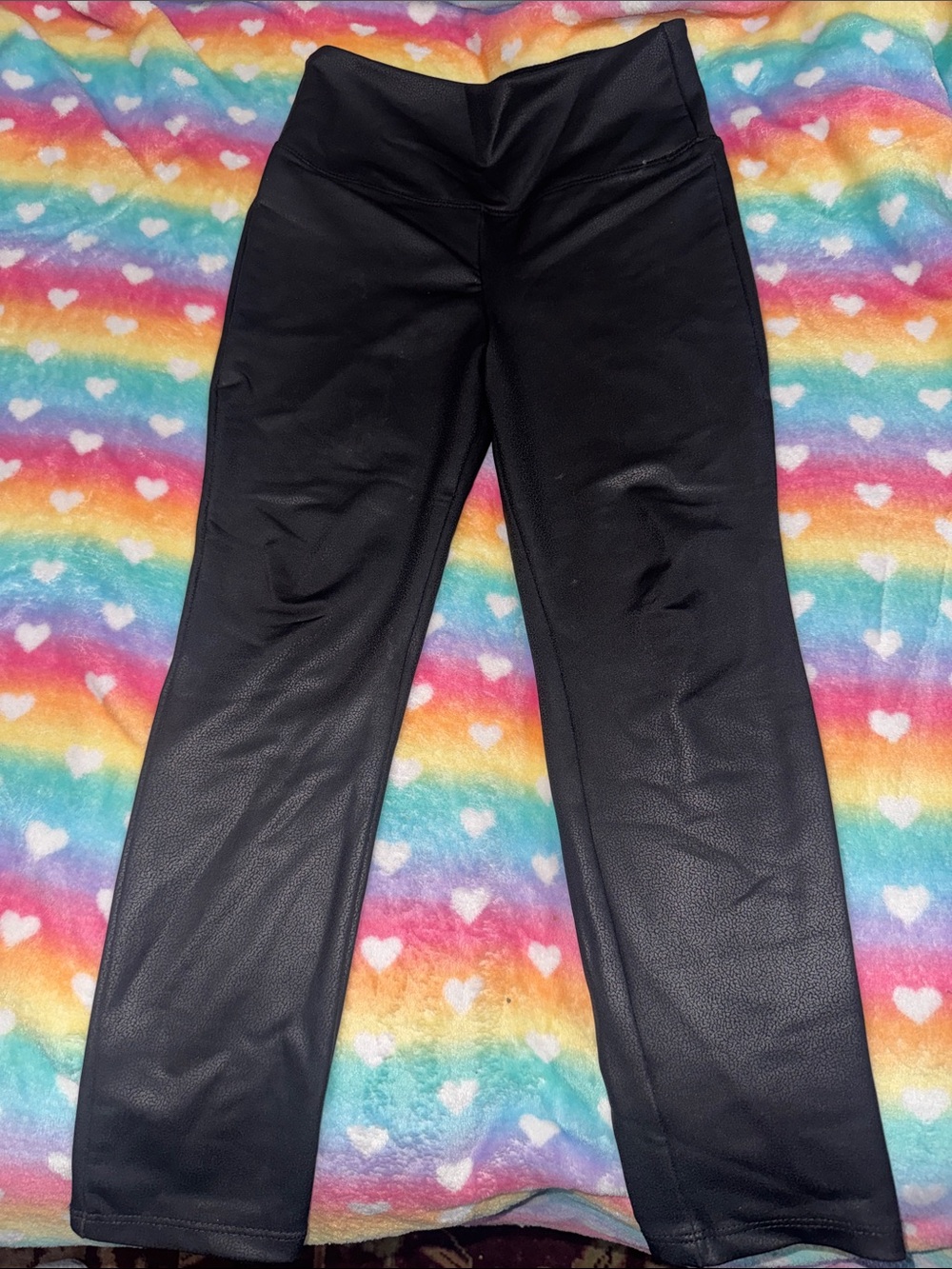 Girls' Black High-Waist Leggings. New, w out Tags. Stretchy & meant for sports